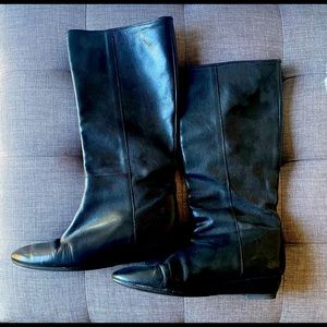 Loeffler Randall Matilde Black Leather Boots 7.5